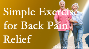 Apple Country Chiropractic suggests simple exercise as part of the Williamson chiropractic back pain relief plan.