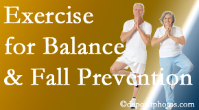 Williamson chiropractic care of balance for fall prevention involves stabilizing and proprioceptive exercise. 
