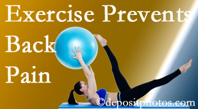 Apple Country Chiropractic encourages Williamson back pain prevention with exercise.