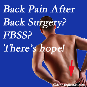 Williamson chiropractic care has a treatment plan for relieving post-back surgery continued pain (FBSS or failed back surgery syndrome).