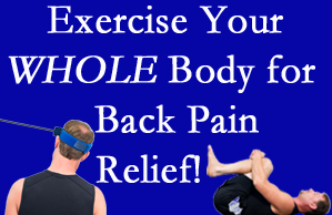 Williamson chiropractic care includes exercise to help enhance back pain relief at Apple Country Chiropractic.
