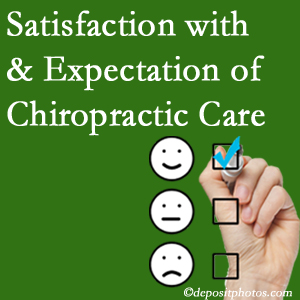 Williamson chiropractic care delivers patient satisfaction and meets patient expectations of pain relief.