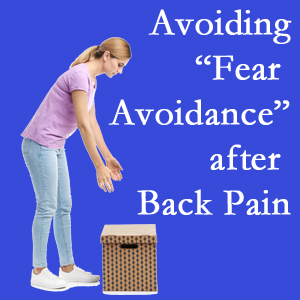 Williamson chiropractic care encourages back pain patients to not give into the urge to avoid normal spine motion once they are through their pain.