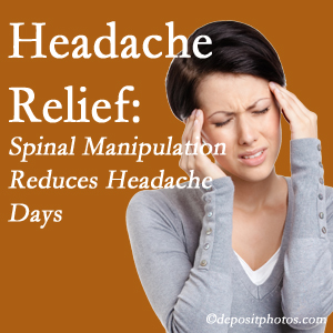 Williamson chiropractic care at Apple Country Chiropractic may reduce headache days each month.