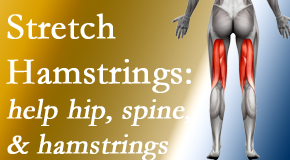 Apple Country Chiropractic encourages back pain patients to stretch hamstrings for length, range of motion and flexibility to support the spine.