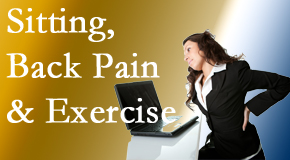 Apple Country Chiropractic urges less sitting and more exercising to combat back pain and other pain issues.