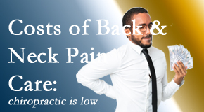 Apple Country Chiropractic describes the various costs associated with back pain and neck pain care options, both surgical and non-surgical, pharmacological and non-drug. 