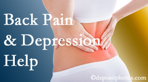 Williamson depression that accompanies chronic back pain often resolves with our chiropractic treatment plan’s Cox® Technic Flexion Distraction and Decompression.