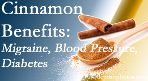 Apple Country Chiropractic presents research on the benefits of cinnamon for migraine, diabetes and blood pressure.