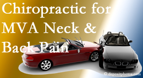 Apple Country Chiropractic provides gentle relieving Cox Technic to help heal neck pain after an MVA car accident.