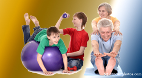 Williamson exercise image of young and older people as part of chiropractic plan
