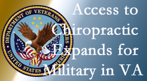 Williamson chiropractic care helps relieve spine pain and back pain for many locals, and its availability for veterans and military personnel increases in the VA to help more. 