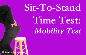 Williamson chiropractic patients are encouraged to check their mobility via the sit-to-stand test…and increase mobility by doing it!