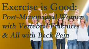 Apple Country Chiropractic promotes simple yet enjoyable exercises for post-menopausal women with vertebral fractures and back pain sufferers. 