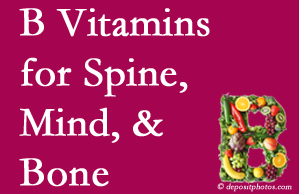 Williamson bone, spine and mind benefit from B vitamin intake and exercise.