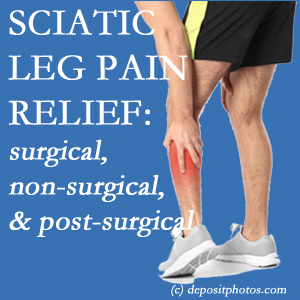 The Williamson chiropractic relieving care of sciatic leg pain works non-surgically and post-surgically for many sufferers.