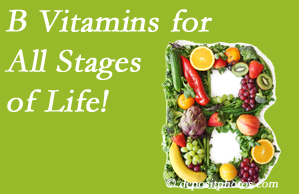 Apple Country Chiropractic urges a check of your B vitamin status for overall health throughout life.