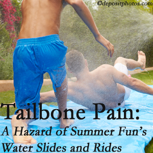 Apple Country Chiropractic offers chiropractic manipulation to ease tailbone pain after a Williamson water ride or water slide injury to the coccyx.