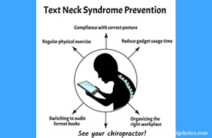 Apple Country Chiropractic presents a prevention plan for text neck syndrome: better posture, frequent breaks, manipulation.
